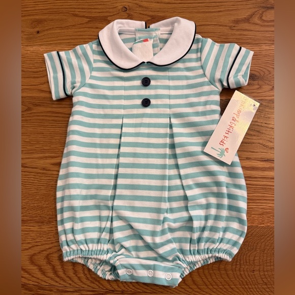 Shrimp & Grits Kids Baby Bubble Romper size 6 months NWT - Picture 1 of 7